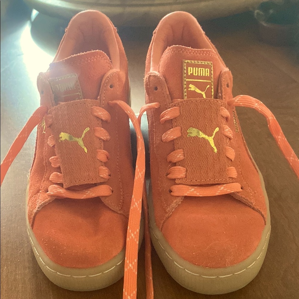 PUMA Suede Epic Remix Low Tops Desert Flower Color Size 5.5C Kids